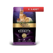 Gold Wings Premium Kemirgen Yemi 1 Kg X 3 Paket