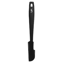 Lurch - Platin Silikon Mini Hamur Kazıyıcı 26 Cm Siyah - Yanmaz, Yapışmaz, Bükülmez, Çizmez, Tat Ve Koku Bırakmaz - 240605