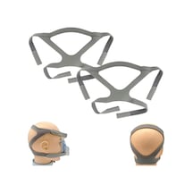 Cpap Maske Başlık Kayışı, Resmed Mirage Serisi Ve Philips Respironics Cpap Maskesi İçin Evrensel Cpap Başlık Kayışı, Rahat Dayanıklı Esnek Malzeme, Standart Gri Yalnızca Şapka 2 Adet