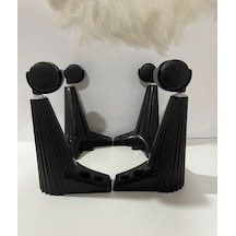 Tekerlekli Sehpa Masa Ayağı,akıllı Sehpa Ayağı, Sihirli Sehpa Ayağı Siyah 4 Adet 360 Derece 20 Cm Si Diğer
