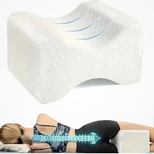 Visco Ortopedik Bacak Arası Yastığı Hamileler İçin Destek Minderi Bel, Bacak Ve Kalça Ağrısı İçin Uyku Yastığı Yıkanabilir Kılıflı Ergonomik Diz Arası Yastık Açık Gri