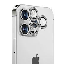 Benks iPhone Uyumlu 14 Pro Max Benks DR Sapphire Kamera Lens Koruyucu BENKS-TA84183 Gümüş
