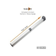 Obus Karavan Masa Ayağı Ortadan Kırmalı Katlanır Masa Ayağı 722mm Babarvy