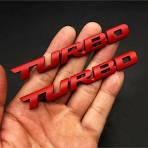 Turbo Kırmızı Çamurluk Yazısı Seti 2'li 3m 3d Abs Seat Leon