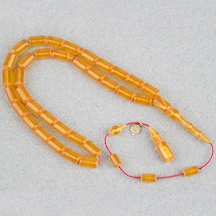 Ateş Kehribar Eski Oyun Zar Obje Patinli Kapsül Kesim 6x10.5mm Tesbih