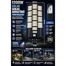 1200w Kumandalı Solar Güneş Enerjili Sokak Armatürü 6500k