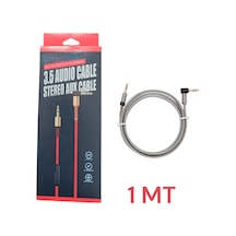 Metal Başlık Tpe Kablo 3.5mm Aux Kablo 1 Metre Renkli