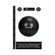 Premium Fitness Ekipmanı Bireysel Top Spor Aleti Xpt-65-black Plates Topu Siyah 65 Cm 1000 Gr