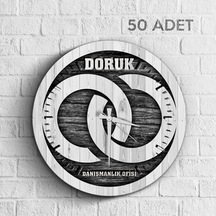 Firmalara Özel Logolu Promosyon Ahşap Duvar Saati (50 Adet) - 1 Ahşap