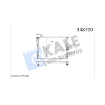 Kale 348700 Motor Su Radyatörü - Bmw 1 Seri 2004- 118 İ 17117542199 - 17117562079 - 17117564654 - 7542199 - 7562079 - 7564654 - 17117559273