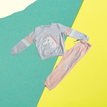 Togi Kids Wear Togi Kids Unicorn Believe Yourself Takım Gri