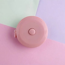 1.5 Metre Plastik Otomatik Mezura - 1 Adet Pembe 2 M Diğer