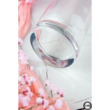 Delizli El İmalati 10 Cm X 15 Cm - El İşciliği Silindir Vazo Cam Ps150 Kalın Tabandır Kesinlikle Beyaz