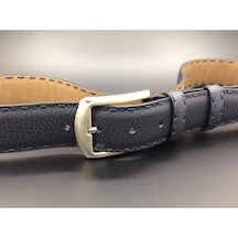 Lacivert Spor Deri Kemer