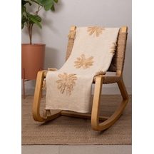 The Mia Papatya Desenli Örtü Krem 130 X 170 Cm Krem