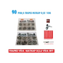 Trapez Vida Seti 90 Parça Matkap Uçlu Anahtar Başlı Vida Seti