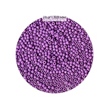 Mor Renk 4 Mm Yaklaşık 220 Adet/20 Gram Cam Boncuk Oya Yazma Bileklik Ve Kolye