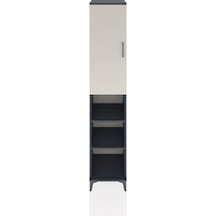 Hyperion Dolap 4 Raflı Tek Kapaklı Tek Askılı 44x44x221 Antra... Antrasit