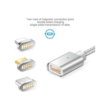 Prestigegoods Elough E04 Manyetik Kablo İphone 8 Uyumlu Poco X3 Xiaomi Usb C Hızlı Şarj Mıknatıslı Kablosu
