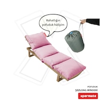 Xpermate Pofuduk Şezlong Minderi 60x180x12cm Su İtici, Pembe