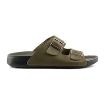 Roy Jones Delhi 4 Mevsim Anatomik Taban Çift Tokalı Ayarlanabilir Erkek Terlik 5002 Haki