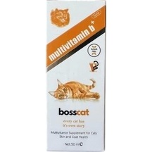 Bosscat B Kompleks Multivitamin Kedi Deri Ve Tüy Sağlığı İçin Sıvı Takviye 50 Ml