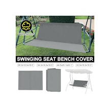 Gri Kalın Kumaş Yük Taşıyan Değiştirilebilir Salıncak Koltuk Örtüsü Dış Mekan Yedek Yağmur Geçirmez Koltuk Örtüsü 2seat 85 96cm 85 96cm Gri