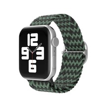 Apple Watch 38mm Uyumlu Star Kordon - Zigzag Yeşil-siyah
