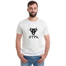 Göktürk Türk Teşkilatı Mahsusa Baskılı Beyaz Erkek Tshirt