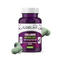 Collagen + Spirulina Tablet Takviye Edici Gıda - 1260 Mg 60 Tablet - Kolajen Tip 1 2 3