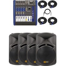 Lastvoice Bronz Paket-2 Profesyonel Ses Sistemi Mikser Hoparlör E