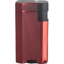 Quantoro Çift Torch Pürmüz Kırmızı Metal Puro Çakmağı - Trz1082