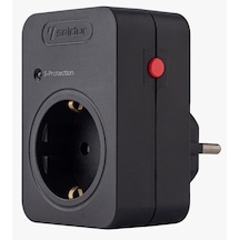Şok Ve Akım Korumalı Fiş-priz, 16a-250v, Max 3600w 720 Joule, Reset Edilebilir, Sürekli Koruma, Toprak Hatlı, Çocuk Korumalı, Siyah Renk, E1td33s