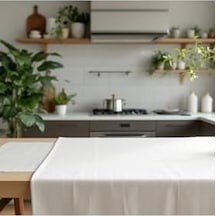 Naturel Keten Masa Örtüsü 160x220 Acı Kahverengi