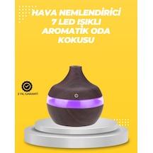 7 Renk Led Işıklı Ultrasonik Aroma Difüzör 300 Ml Çok Renkli