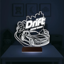 Luvivia Drift Yarış Arabası 3d Lamba - Masa Gece Lambası Şeffaf