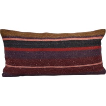 Zehra Abla Halı Yeni El Dokuma Dekoratif Lumbar Kilim Kırlent Yastık Kılıfı 6185