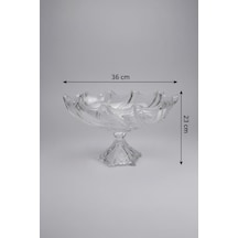 36x23 Cm Cam Ayaklı Meyvelik Modern Ve Dekoratif Masa Üstü Sunum