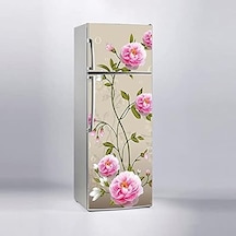 Buzdolabı Sticker Kaplama Dolap Kaplama Etiketi Pembe Gül Çiçek Diğer