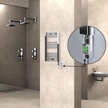 Haiti Elektrikli Havlupan 400x700 Düz Krom On/off Düğmeli 200 Watt