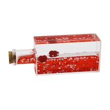 İbico İ12-057 Yüzen Batmayan 4.2x6.4x17cm Kalp Yıldız Kırmızı Su Dikdörtgen Mika Şişe Diğer