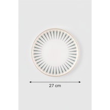 6'lı Valencia Servis Tabak 27cm Dijital Sierra Rinart Krem