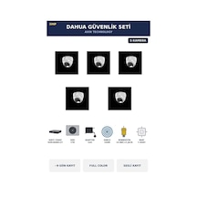 5 Kameralı 5mp Güvenlik Kamera Seti 5mp Full Color Sesli Dome İç Mekan 1tb 9 Gün Kayıt