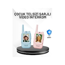 3 12 Yaş Çocuklara Uygun Görüntülü Walkie Talkie Seti - Lisinya Mavi