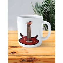 Bass Gitar Baskılı Kupa Bardak Kişiye Özel Model 2 Çok Renkli