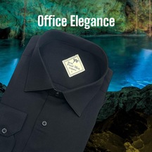Klasik %100 Cotton Uzun Kollu Terletmeyen Kışlık Flanel Kumaş Siyah Gömlek Regular Kalıp -10498 Siyah