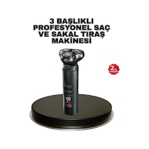 Ers Kablosuz Profesyonel Erkek Bakım Seti 3 Başlıklı, 3d Akıllı Kesim, Taşınabilir