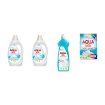 Aquabor Doğal Mineralli Sıvı Beyaz + Sıvı Beyaz + Elde Bulaşık + 4 Kg Renkliler 4 Lü Set