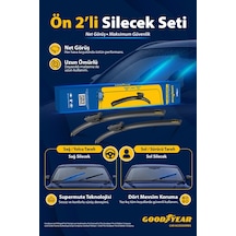 Goodyear Goodyear Jaguar X-Type Supermute 2'Li Muz Silecek Takımı 2001-2010 Sedan (550Mm+480Mm)