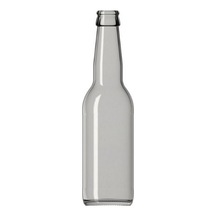 Şeffaf Cam Şişe Tombul 330 Ml 100 Adet